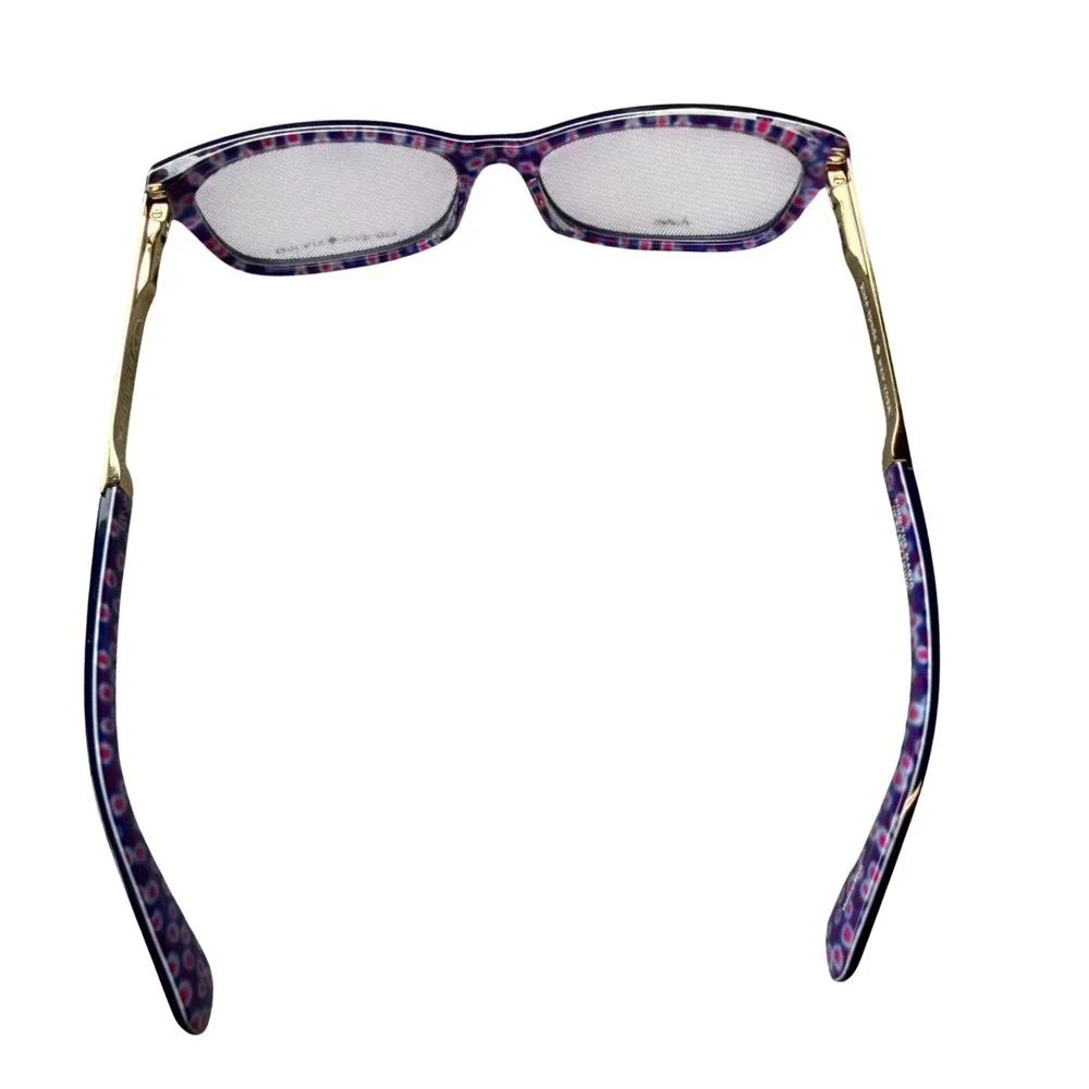 Kate Spade Eyeglass Frames Women 51-16-140 Navy Blue Jessalyn GF5 Floral Gold
